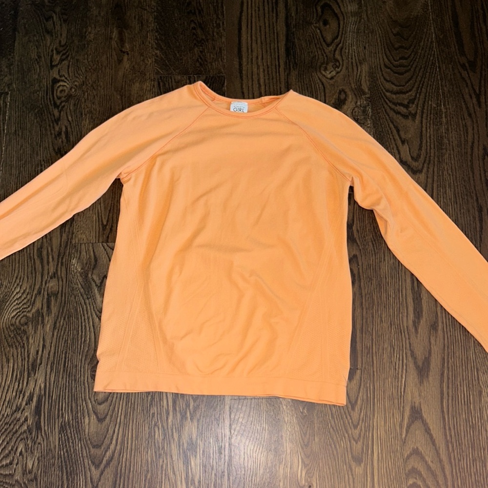 youth large orange athleta shirt!